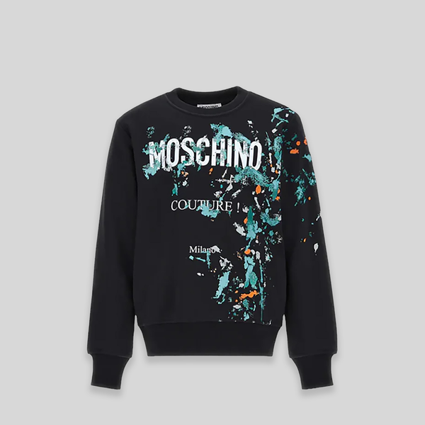 Moschino Kids Paint Splatter Fleece Sweatshirt