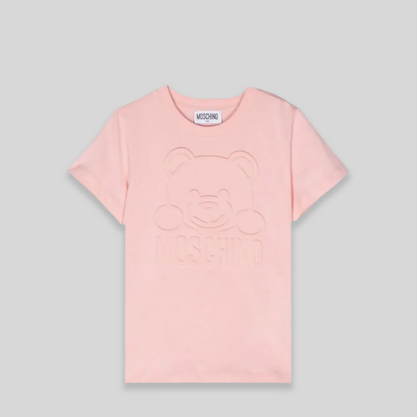 Moschino Kids Embossed Bear Logo T-Shirt