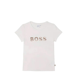 Hugo Boss Kids Girl's Sequin Logo T-Shirt