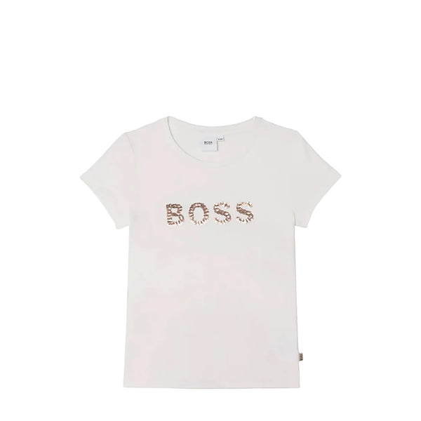 Hugo Boss Kids Girl's Sequin Logo T-Shirt