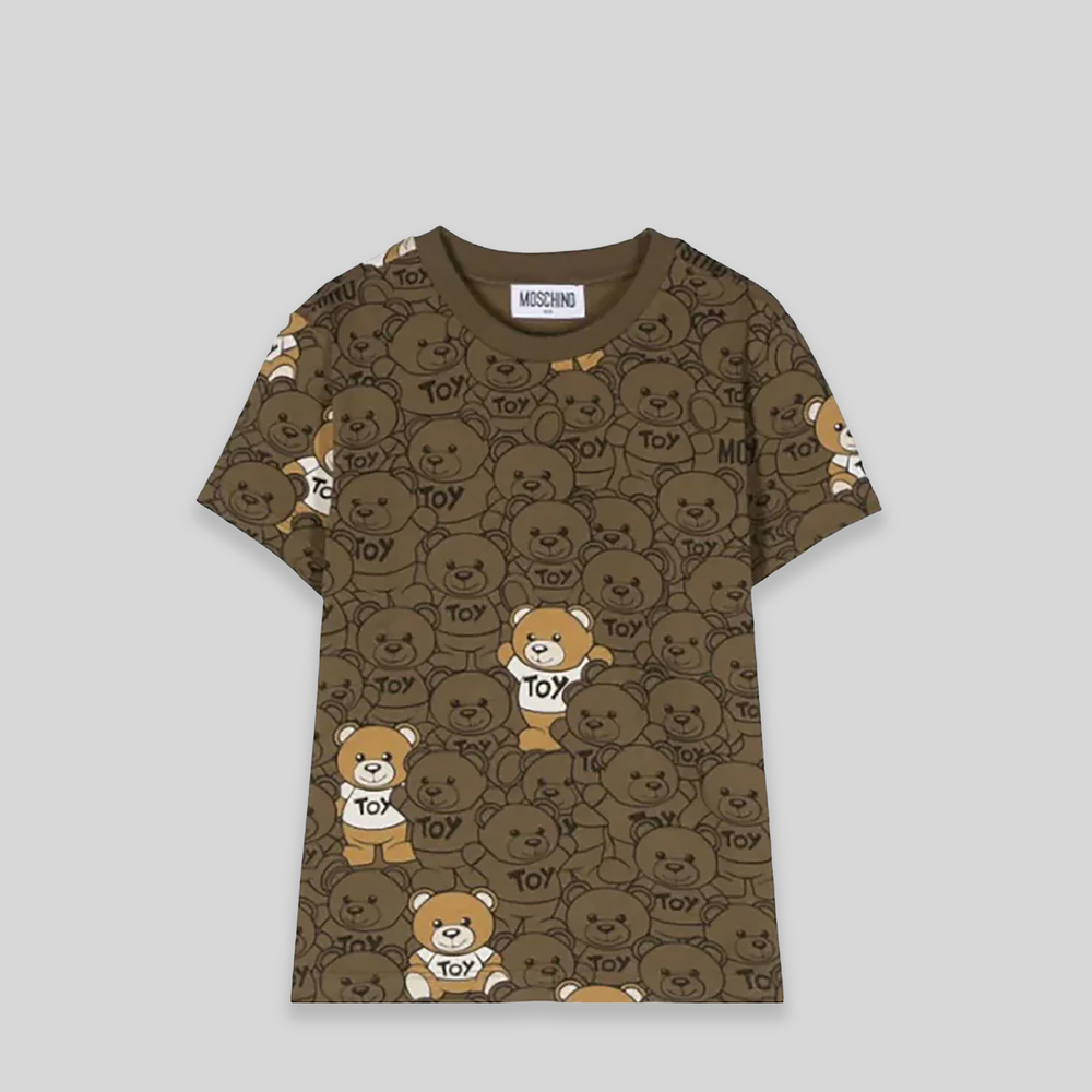 Moschino Kids Multi-Teddy Bear Logo T-Shirt