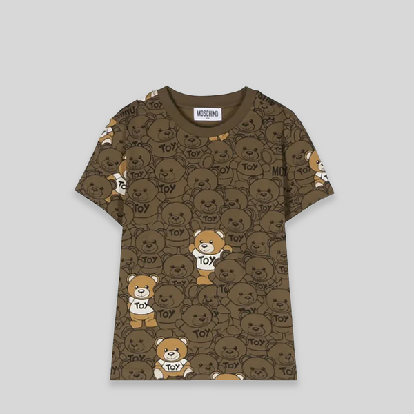 Moschino Kids Multi-Teddy Bear Logo T-Shirt
