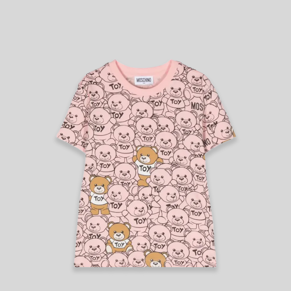 Moschino Kids Multi-Teddy Bear Logo T-Shirt