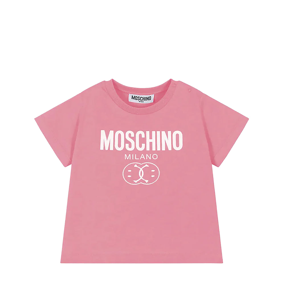 Moschino Kids Smiley Milano Logo T-Shirt