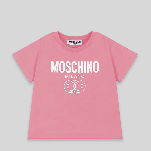 Moschino Kids Smiley Milano Logo T-Shirt