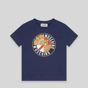 Moschino Kids Circle Shield Logo T-Shirt