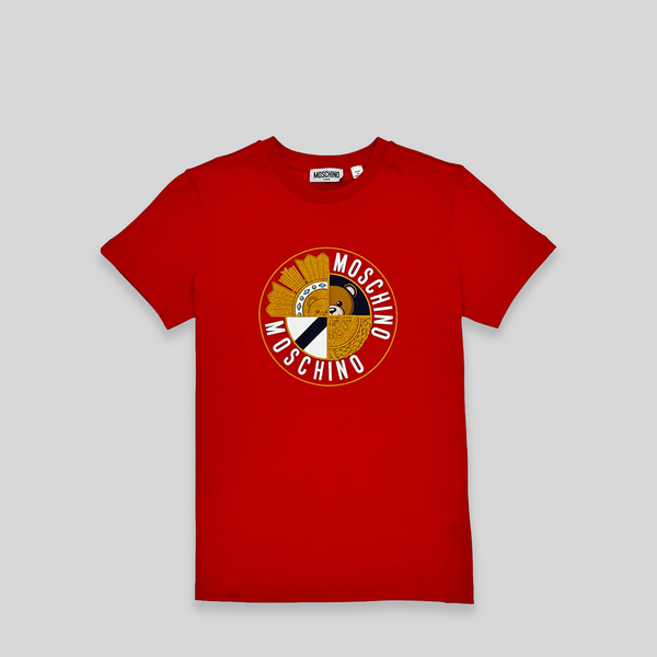 Moschino Kids Circle Shield Logo T-Shirt