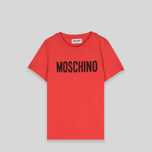 Moschino Kids Big Text Logo Cotton T-Shirt