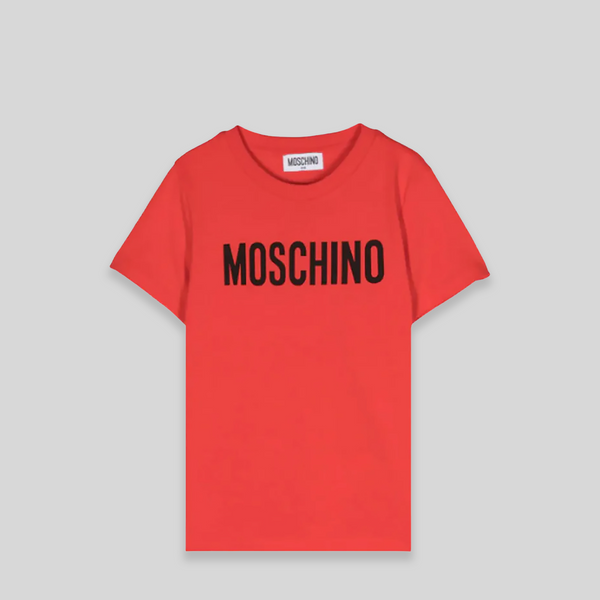 Moschino Kids Big Text Logo Cotton T-Shirt
