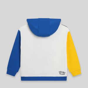 Kenzo Kids Varsity Tiger Fleece Color Block Hoodie Sweatshirt