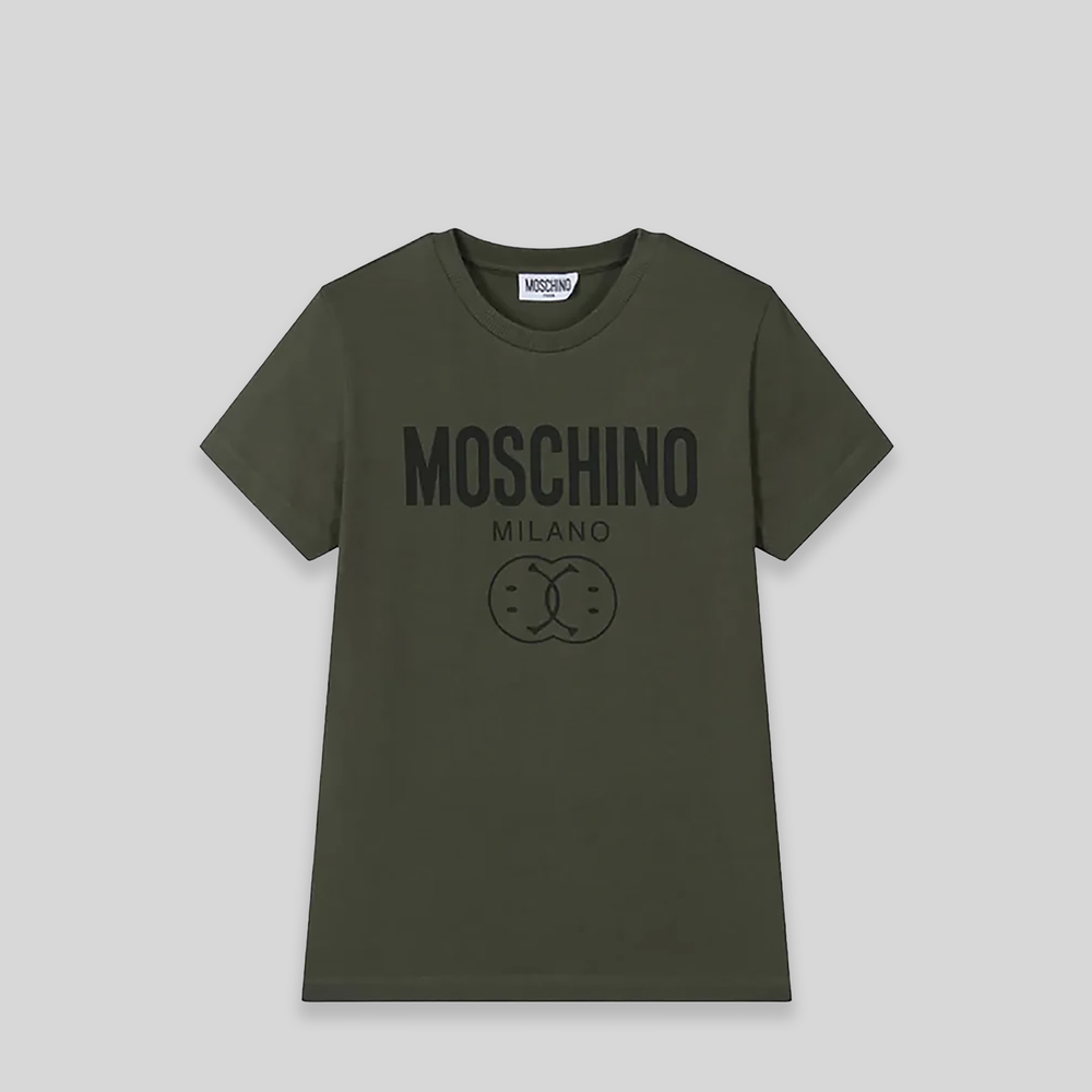 Moschino Kids Double Smiley Logo T-Shirt