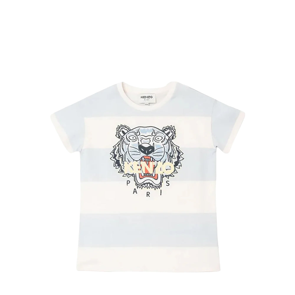 Kenzo Kids Striped Tiger Logo T-Shirt