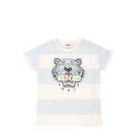 Kenzo Kids Striped Tiger Logo T-Shirt