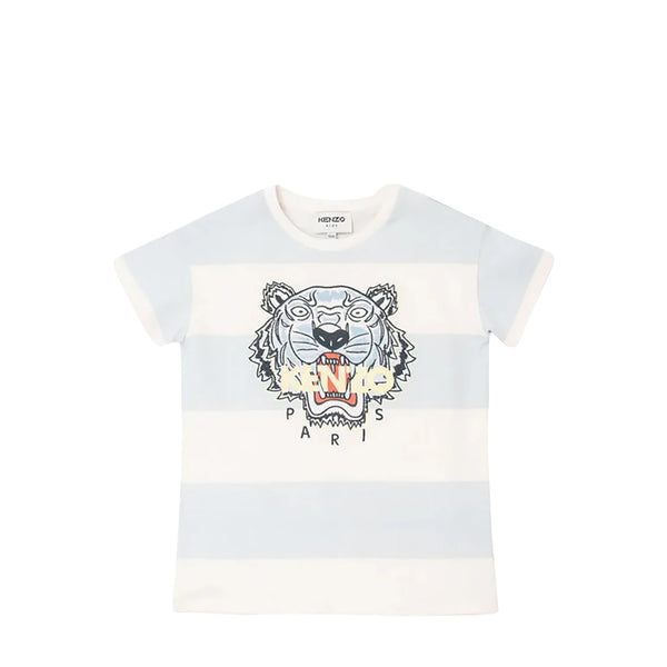 Kenzo Kids Striped Tiger Logo T-Shirt