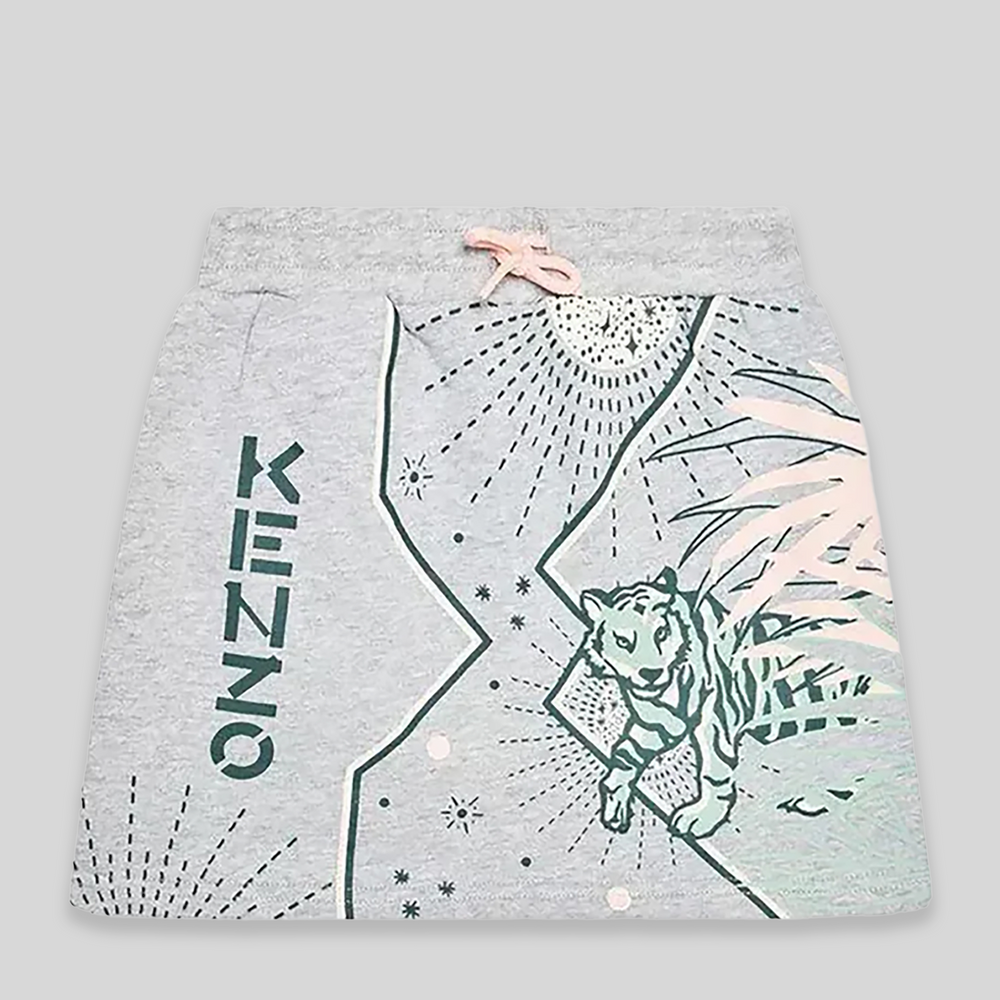 Kenzo Kids Tiger Logo Print Skirt