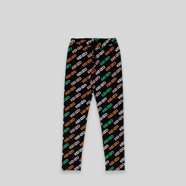 Kenzo Kids Patterned Logo Leggings