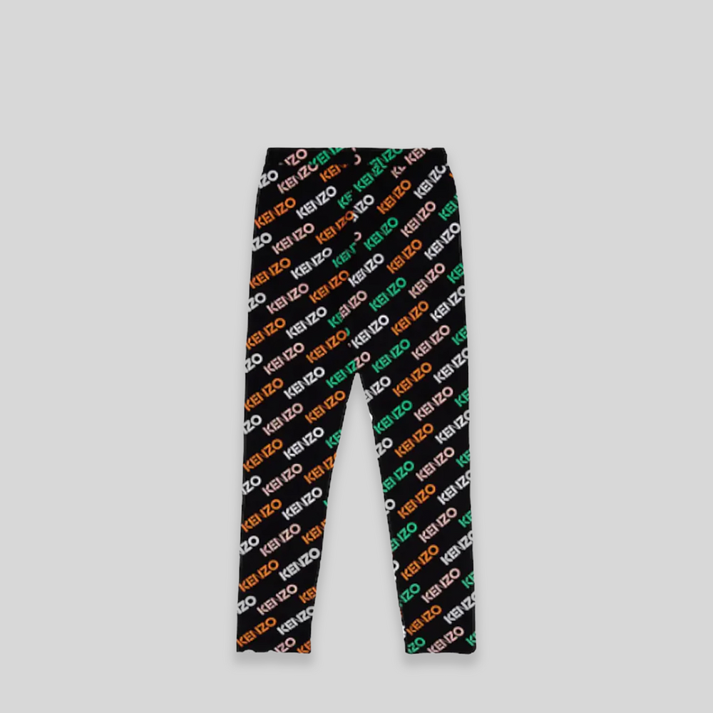 Kenzo Kids Patterned Logo Leggings