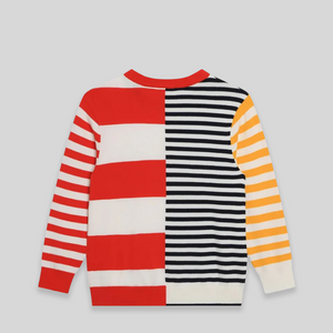 Kenzo Kids Color Block Multi-Stripe Knit Sweater