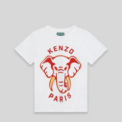 Kenzo Kids Elephant Logo Short Sleeve T-Shirt