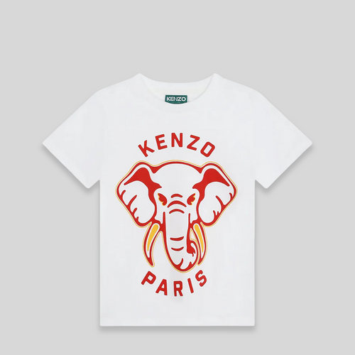 Kenzo Kids Elephant Logo Short Sleeve T-Shirt