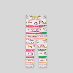 Kenzo Kids Girl's Multi-Logo Striped Leggings