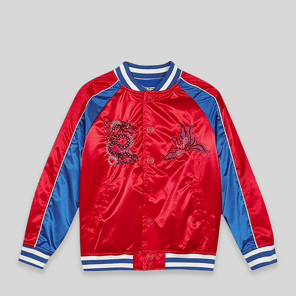 Kenzo Kids Embroidered Logo Satin Jacket