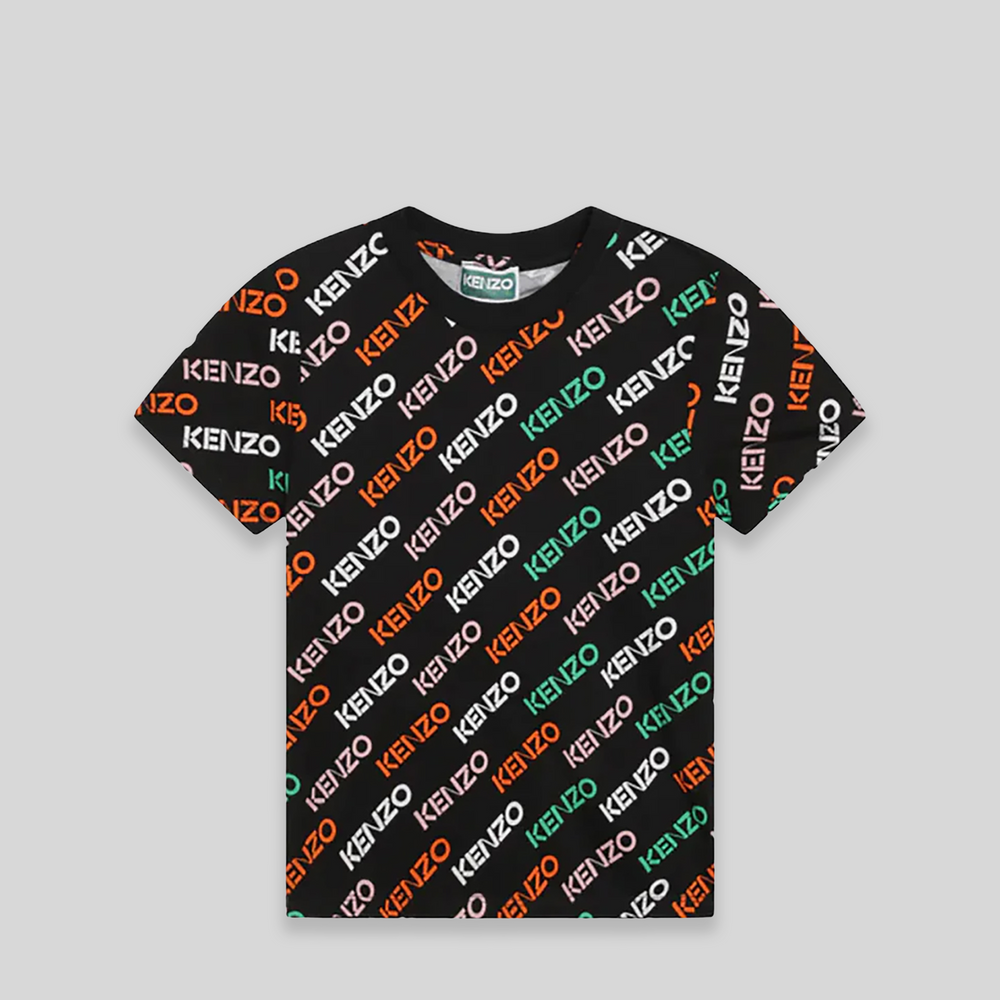 Kenzo Kids Multi-Logo Print T-Shirt