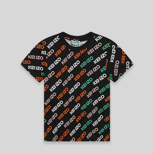 Kenzo Kids Multi-Logo Print T-Shirt