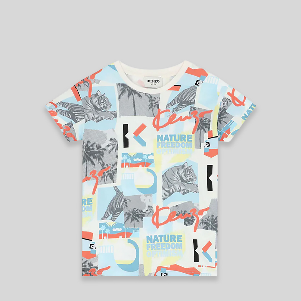 Kenzo Kids Graphic Print T-Shirt