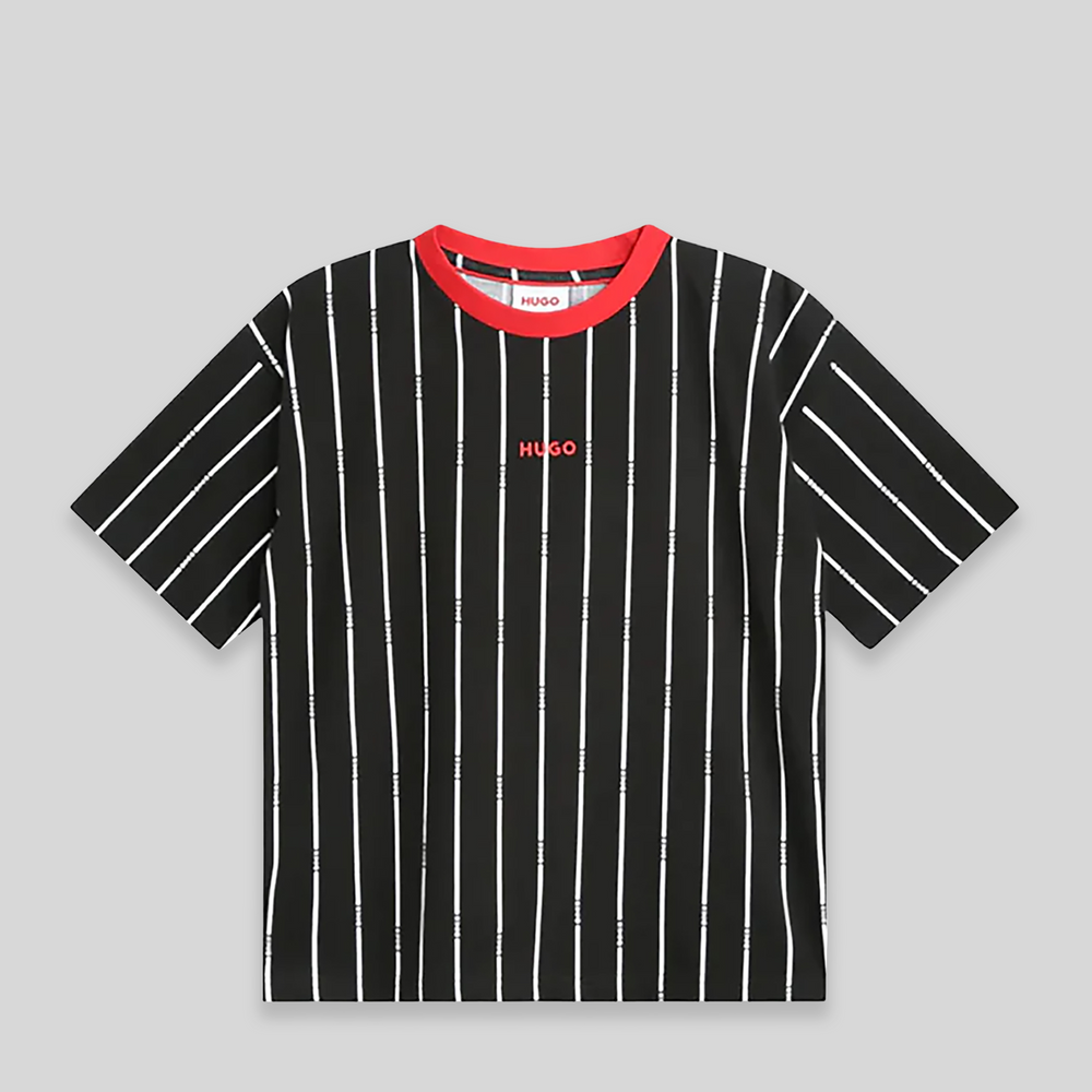 Hugo by Hugo Boss Kids Pinstripe Logo T-Shirt