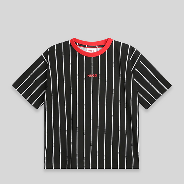 Hugo by Hugo Boss Kids Pinstripe Logo T-Shirt