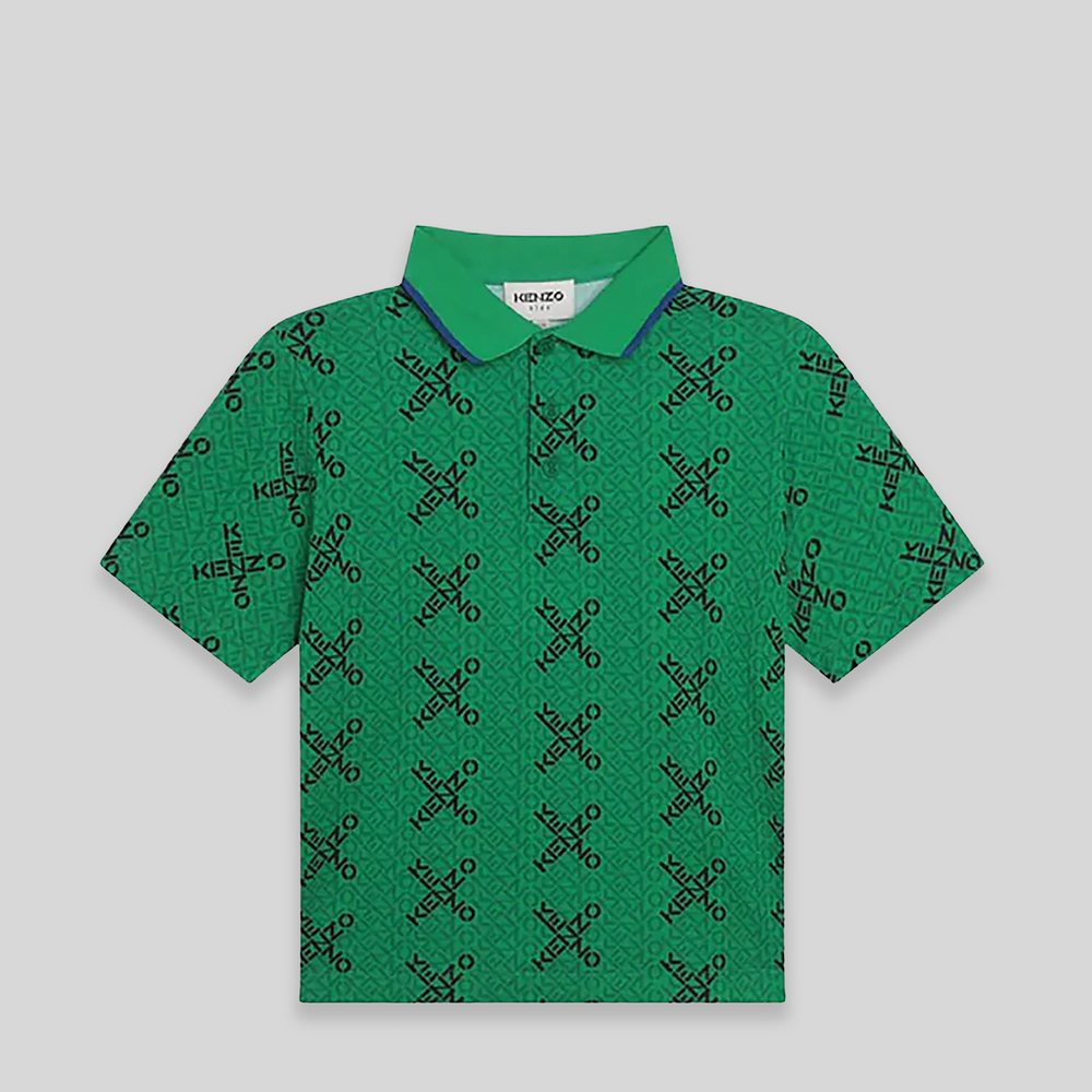 Kenzo Kids Cross Multi-Logo Polo Shirt