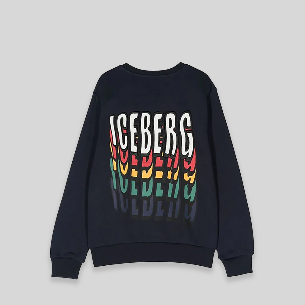 Iceberg Kids Melting Logo Crewneck Sweatshirt