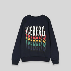 Iceberg Kids Melting Logo Crewneck Sweatshirt