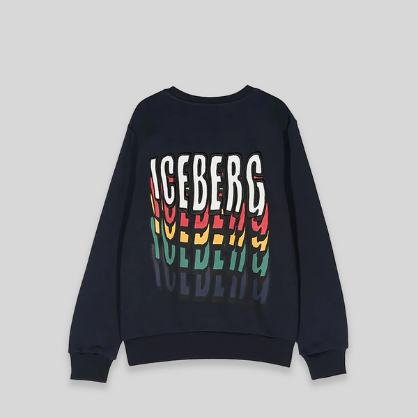 Iceberg Kids Melting Logo Crewneck Sweatshirt