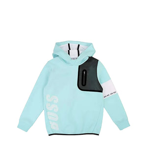 Hugo Boss Kids Mesh Pullover Hoodie Sweatshirt