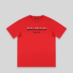 Balmain Kids Dual Color Flocked Logo T-Shirt