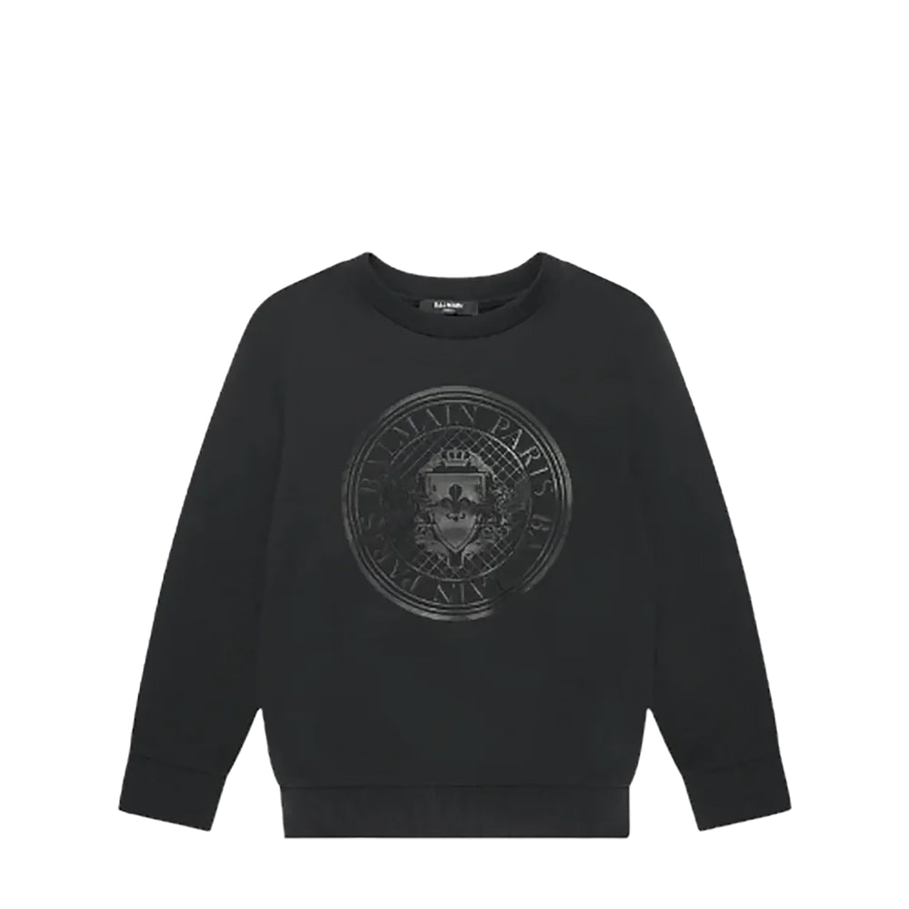 Balmain Kids Circle Crest Logo Sweatshirt
