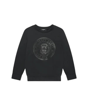 Balmain Kids Circle Crest Logo Sweatshirt