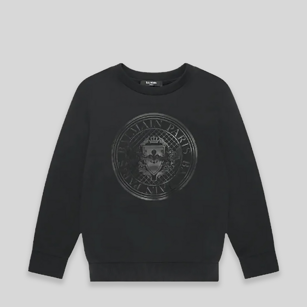 Balmain Kids Circle Crest Logo Sweatshirt