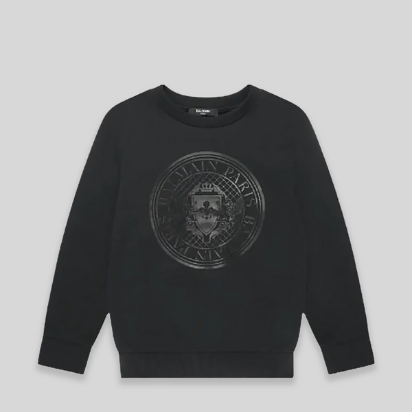 Balmain Kids Circle Crest Logo Sweatshirt