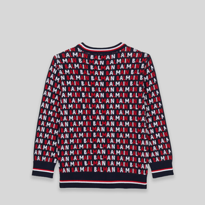 Balmain Kids Monogram Jacquard Jumper Sweater