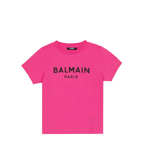 Balmain Kids Raised Logo T-Shirt