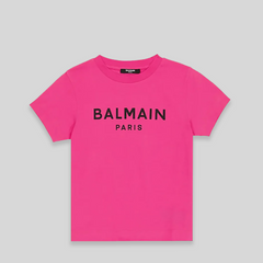 Balmain Kids Raised Logo T-Shirt
