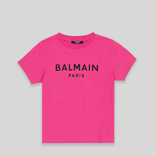 Balmain Kids Raised Logo T-Shirt