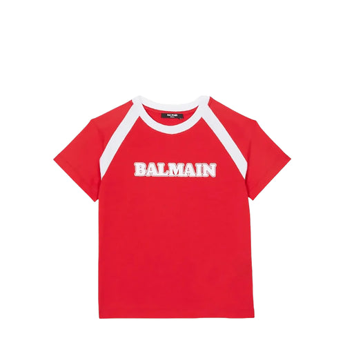Balmain Kids Retro Printed Jersey T-Shirt