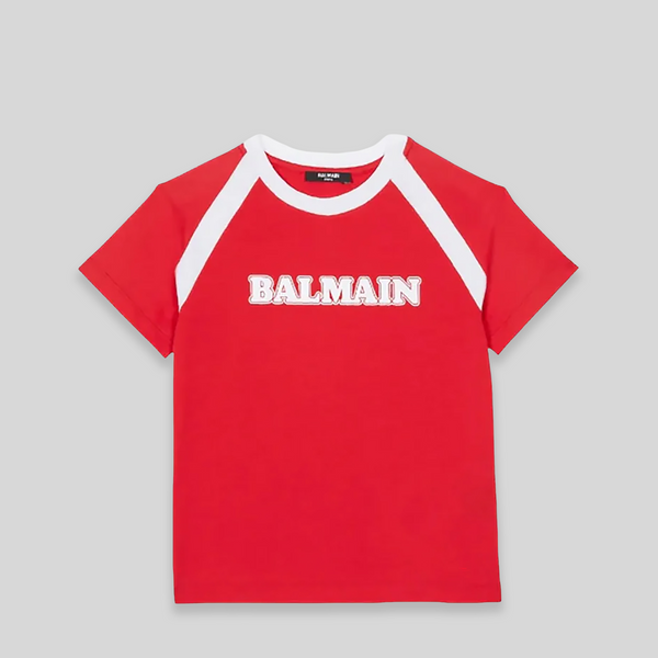 Balmain Kids Retro Printed Jersey T-Shirt