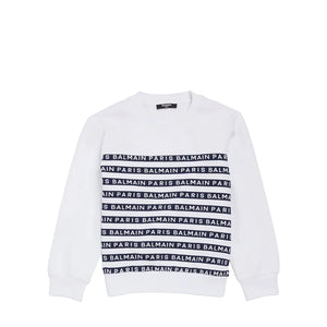 Balmain Kids Striped Logo Sweatshirt