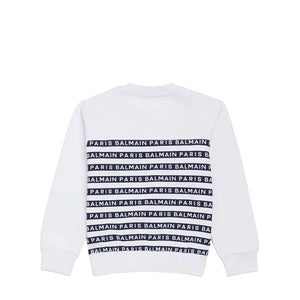 Balmain Kids Striped Logo Sweatshirt