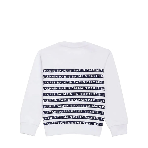 Balmain Kids Striped Logo Sweatshirt